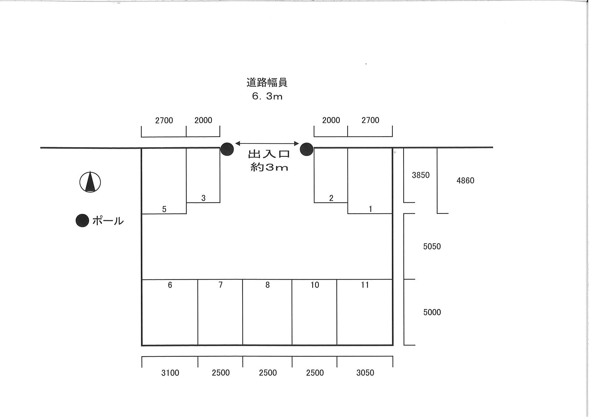 TNモータープールの駐車配置図