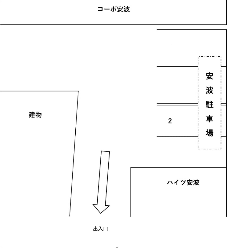 安波駐車場の駐車配置図
