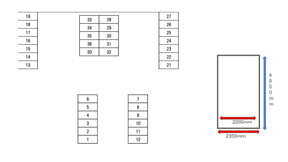 長町１丁目パーキングⅡの駐車配置図