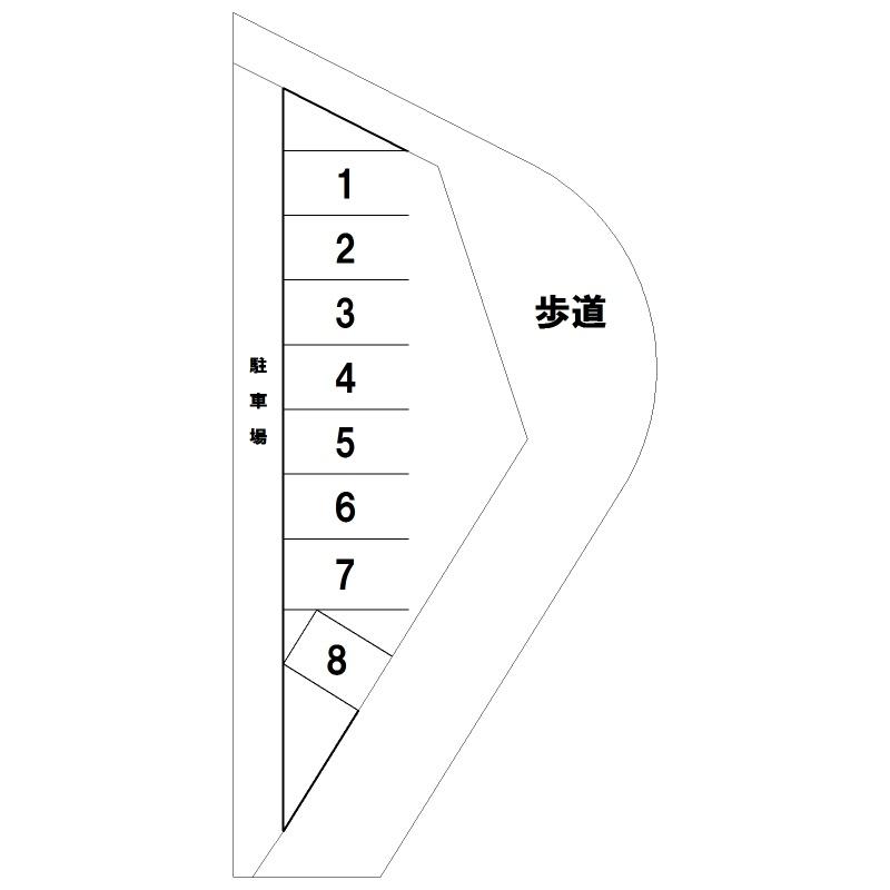 藤本第2駐車場の駐車配置図