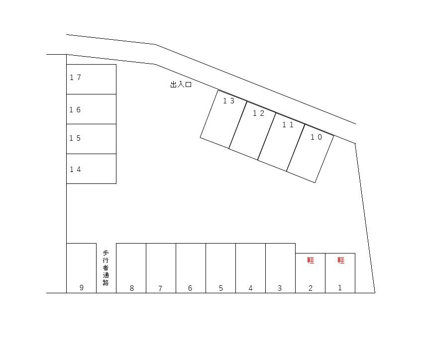元町駐車場の駐車配置図