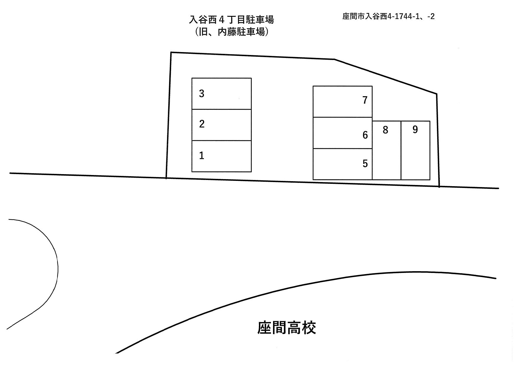 入谷西４丁目駐車場の駐車配置図