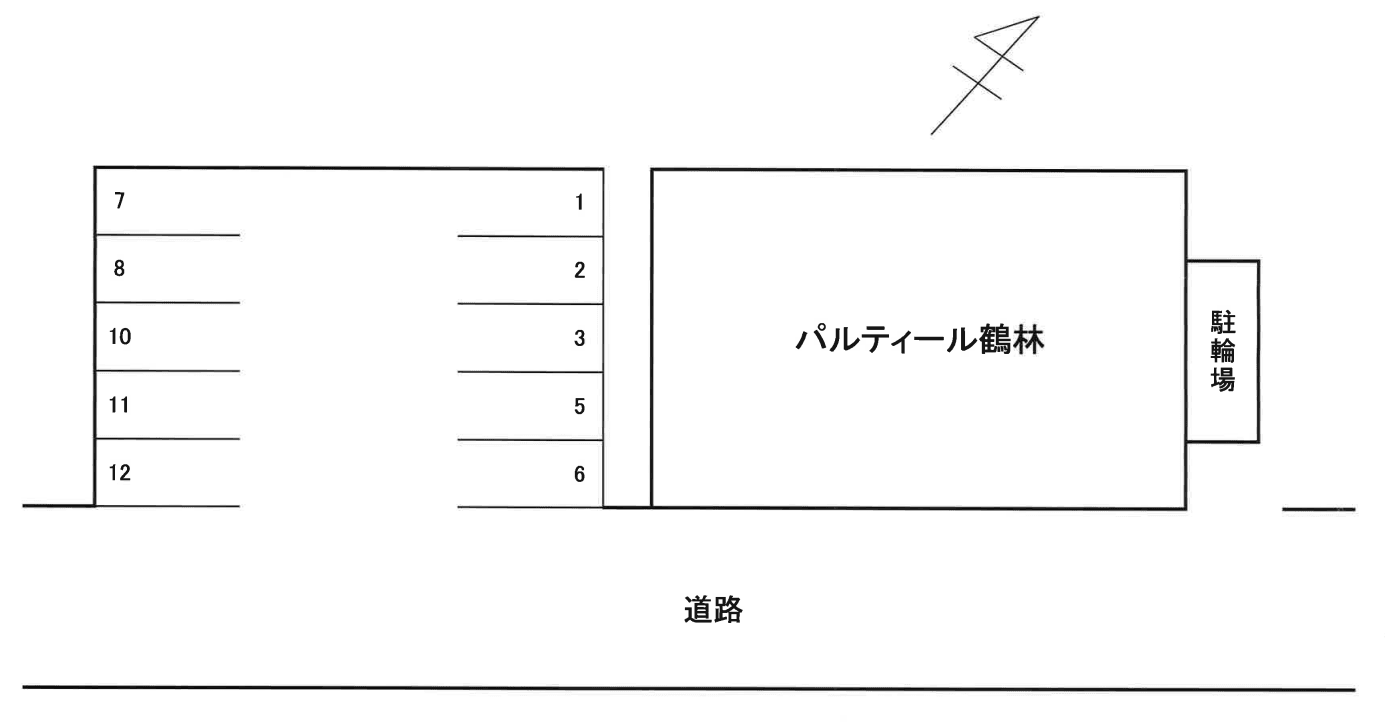 パルティール鶴林駐車場の駐車配置図