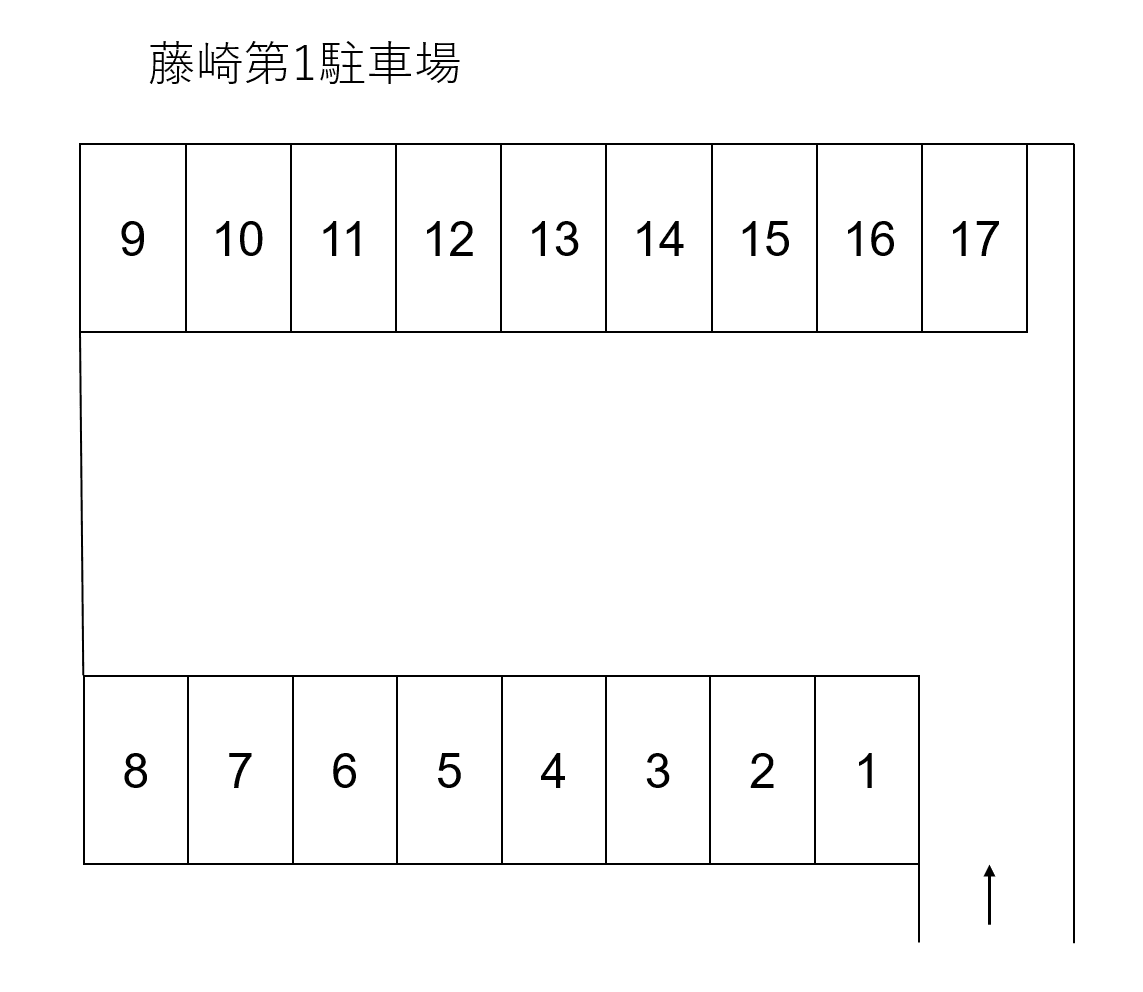 藤崎第１駐車場の駐車配置図