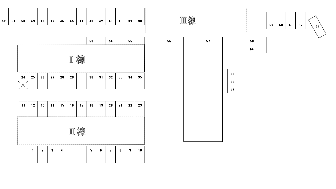 ガーデンコート　ＪＵＭＥＬＬＥの駐車配置図