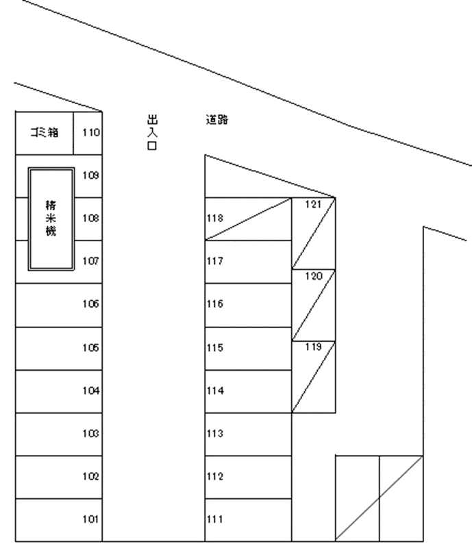 ＪＡあいち知多河和駅西ガレージの駐車配置図