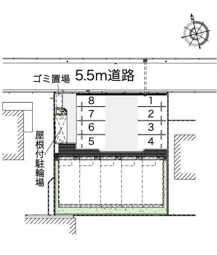 エクレール　エヌ(42851)の駐車配置図
