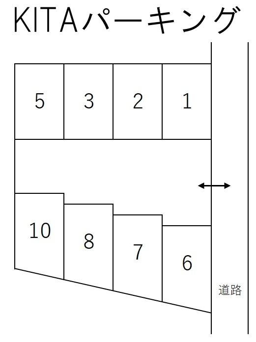 KITAパーキングの駐車配置図