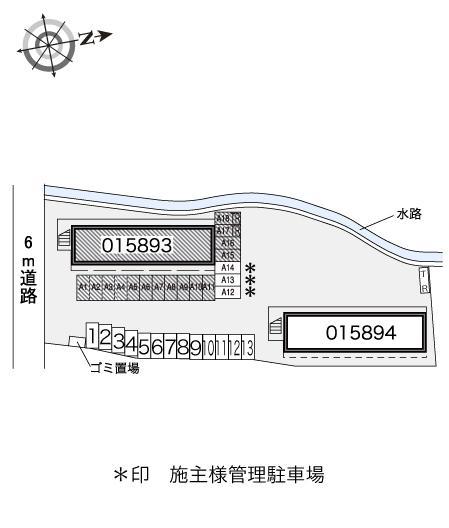 ＮｏｒｔｈＳｑｕａｒｅⅠ(15893)の駐車配置図
