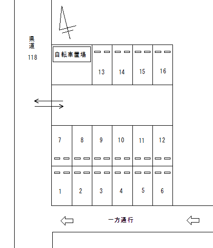 FK新町1丁目駐車場の駐車配置図
