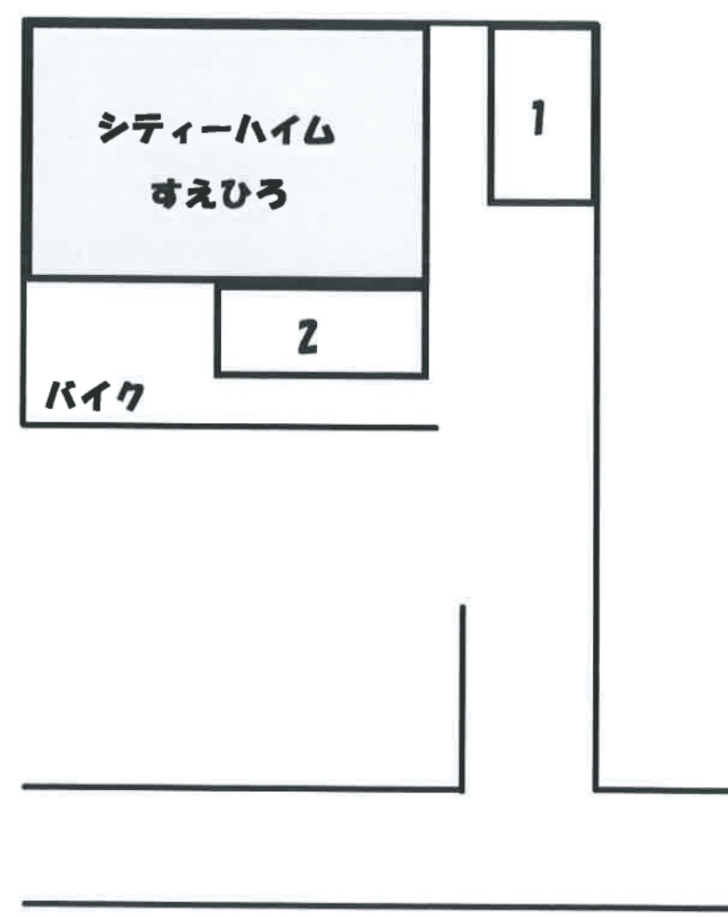 シティハイムすえひろの駐車配置図