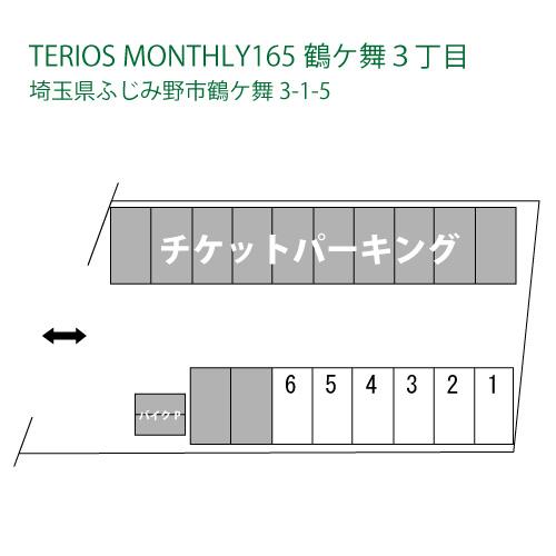 TERIOS MONTHLY165 鶴ケ舞3丁目の駐車配置図