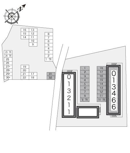 クレストＢ(13466)の駐車配置図