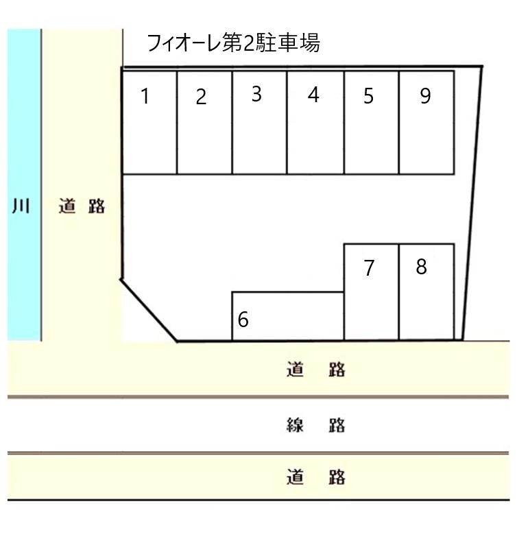 フィオーレ第2駐車場の駐車配置図