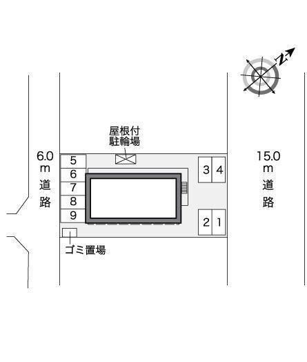霞南(26870)の駐車配置図