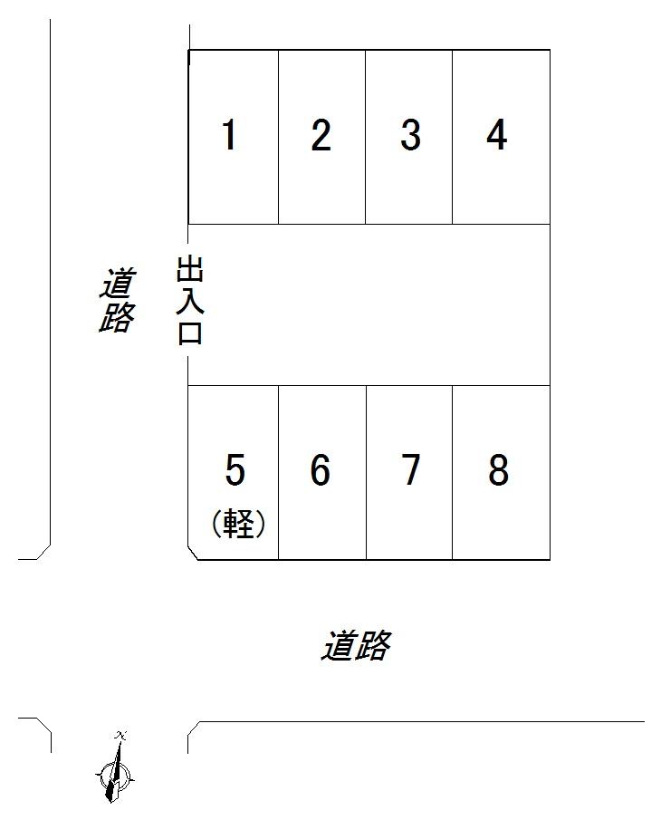 相原パーキングの駐車配置図