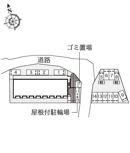 やすらが丘Ⅰ(54572)　敷地外駐車場の駐車配置図
