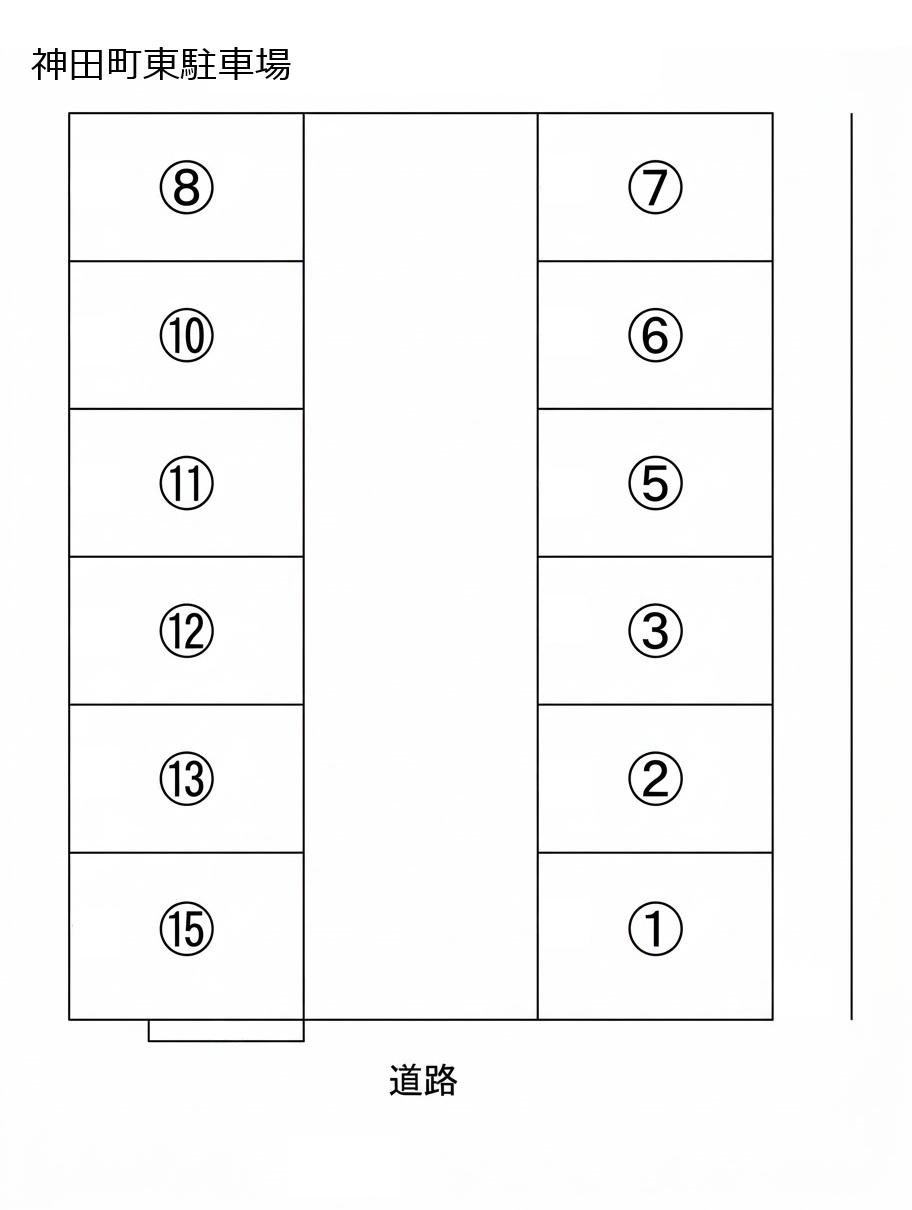 SSパーク神田町①の駐車配置図