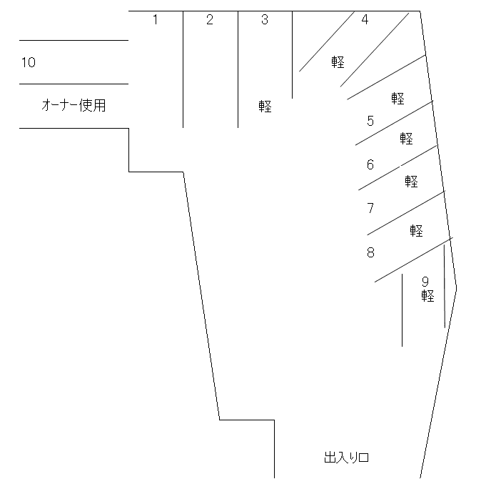 琴平上田パーキングの駐車配置図
