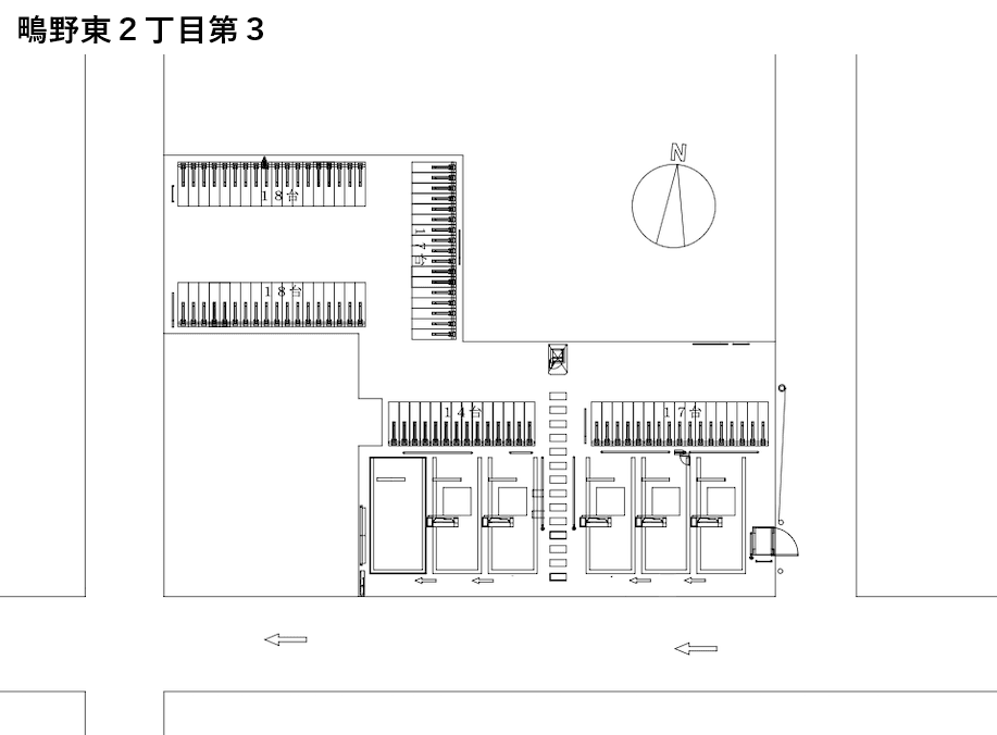 鴫野東２丁目第３の駐車配置図