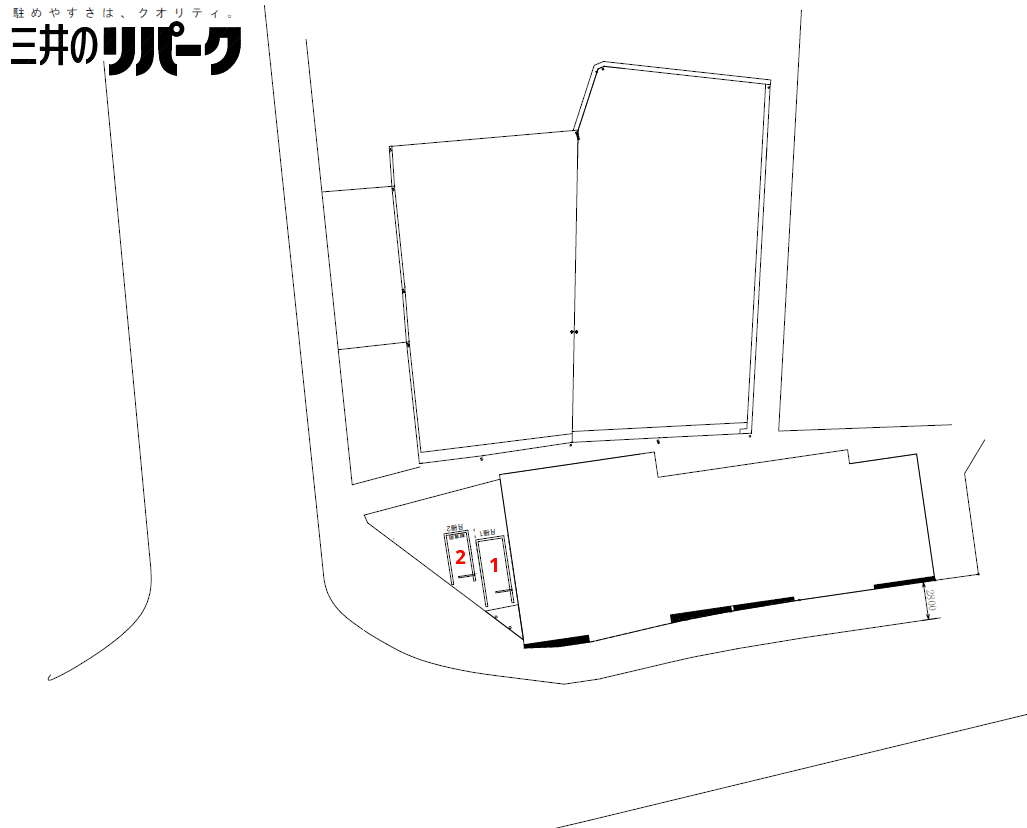 首里城前第４の駐車配置図