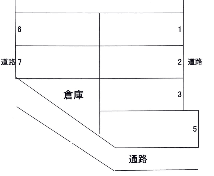 石津町3丁ガレージの駐車配置図