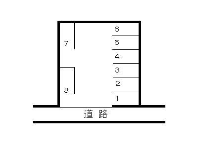 ｵｰﾄ･ｽｸｳｪｱｰ宇宿１丁目の駐車配置図