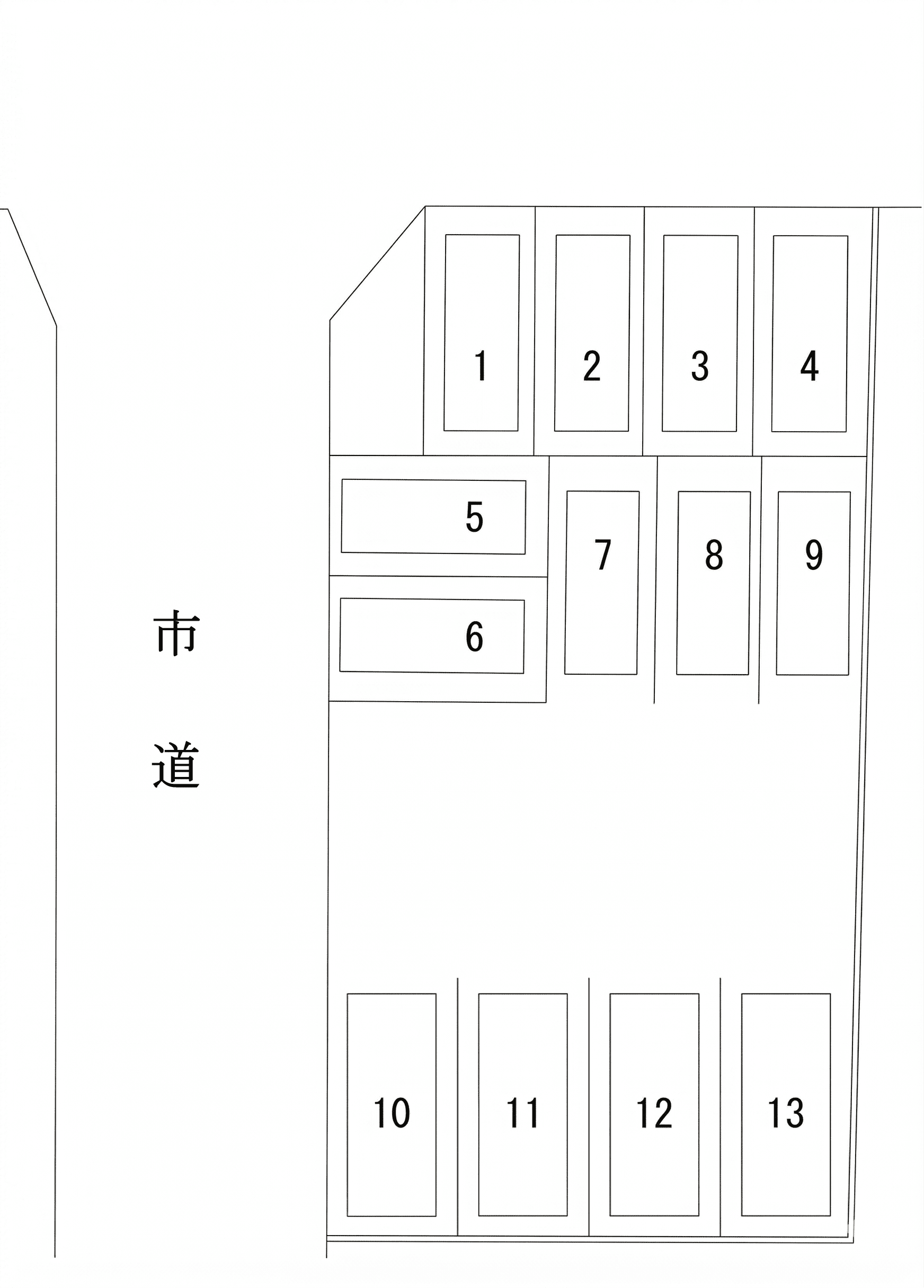 ピエソンパーキングの駐車配置図