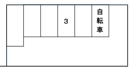 相良コーポの駐車配置図