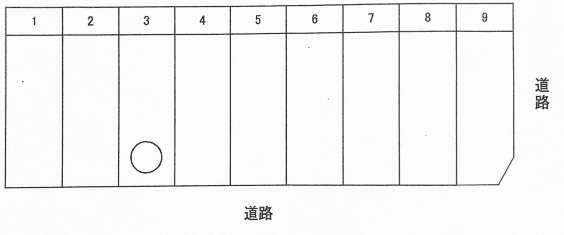 第一山中パーキングの駐車配置図