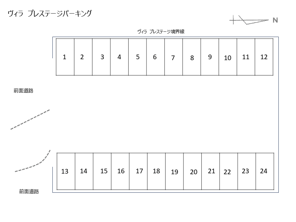 ヴィラプレステージパーキングの駐車配置図