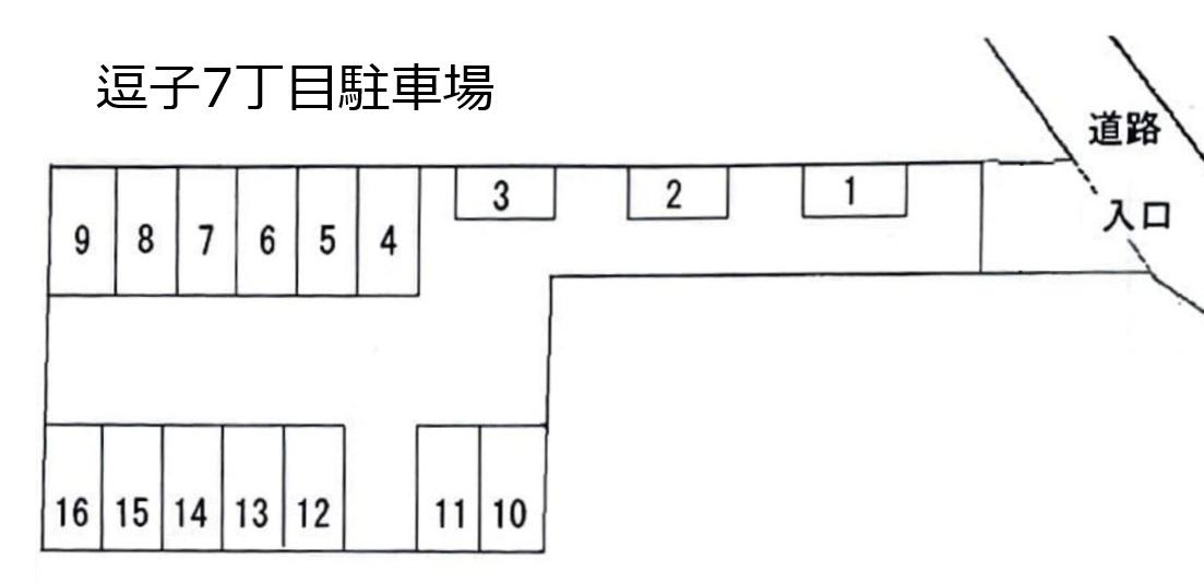 逗子7丁目駐車場の駐車配置図