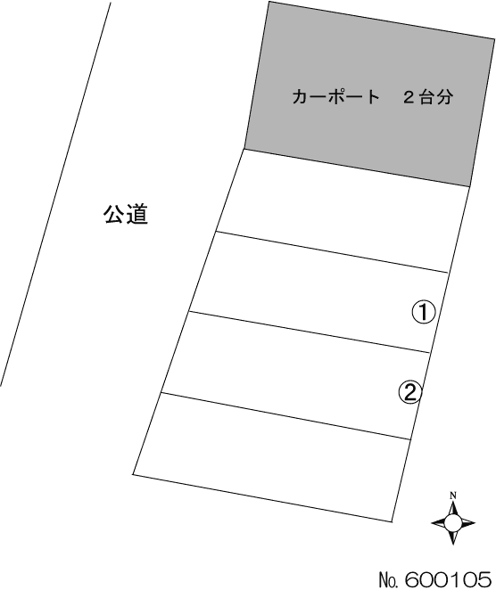狩宿町二丁目駐車場の駐車配置図