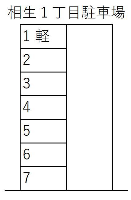相生１丁目駐車場の駐車配置図