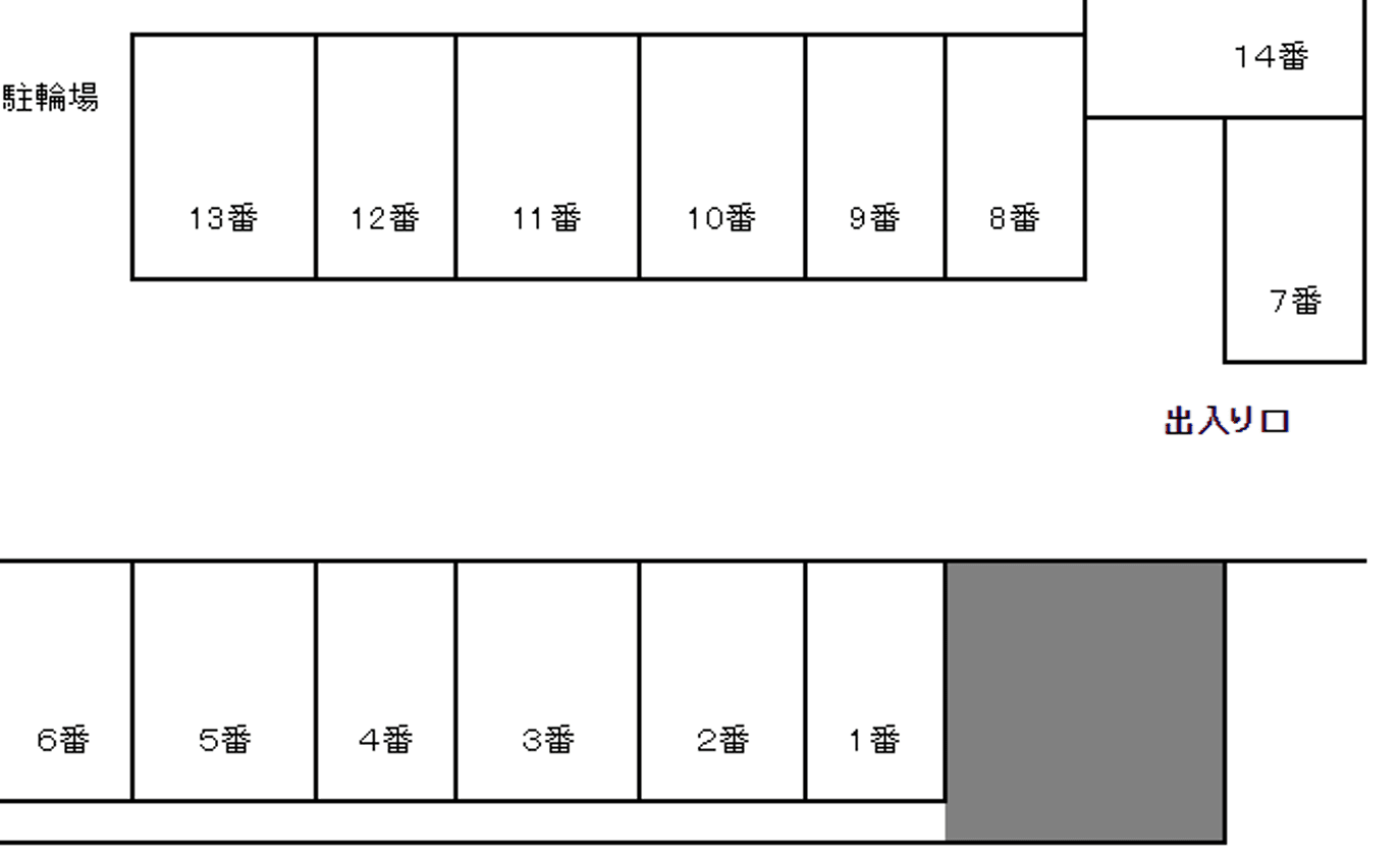 小笹の杜駐車場（08-14）の駐車配置図