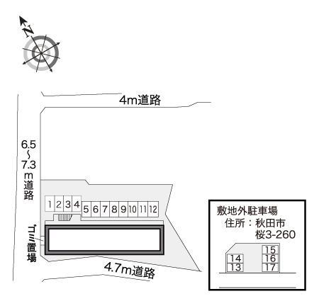 桜(13191)の駐車配置図