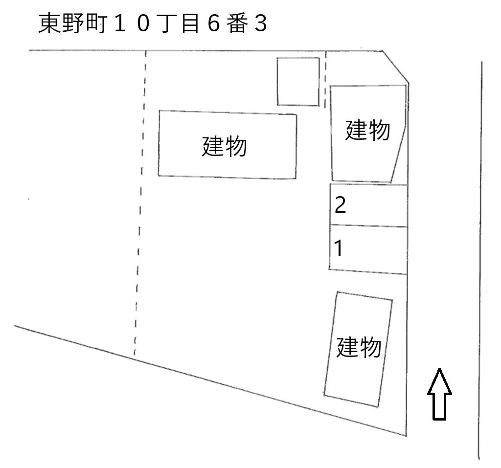 東野町１０丁目６番３の駐車配置図