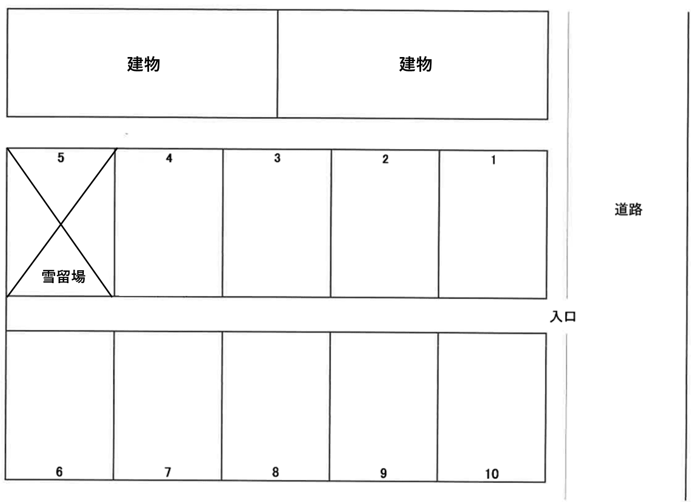 住吉町2丁目駐車場の駐車配置図