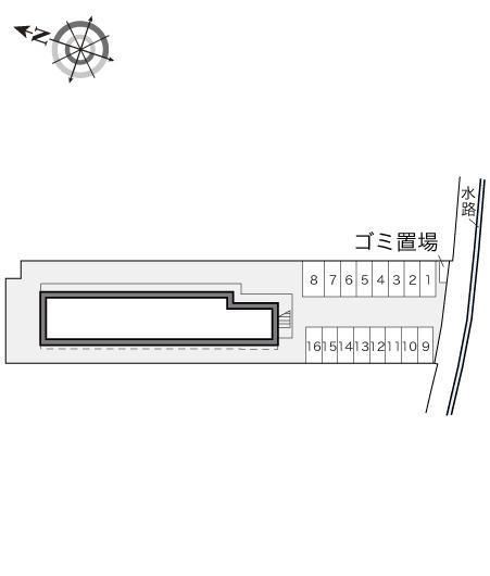 サニーハイツ庄内(17638)の駐車配置図