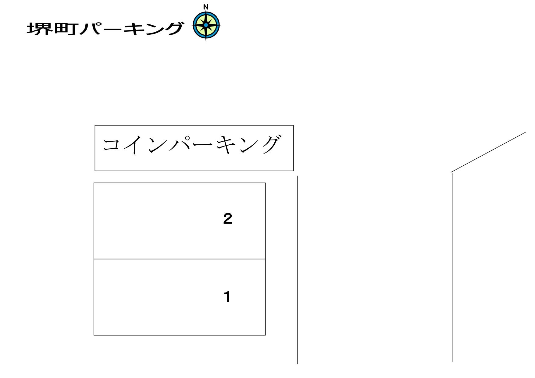 堺町パーキングの駐車配置図