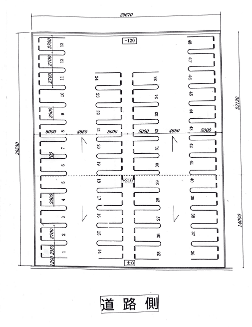 川口417駐車場の駐車配置図