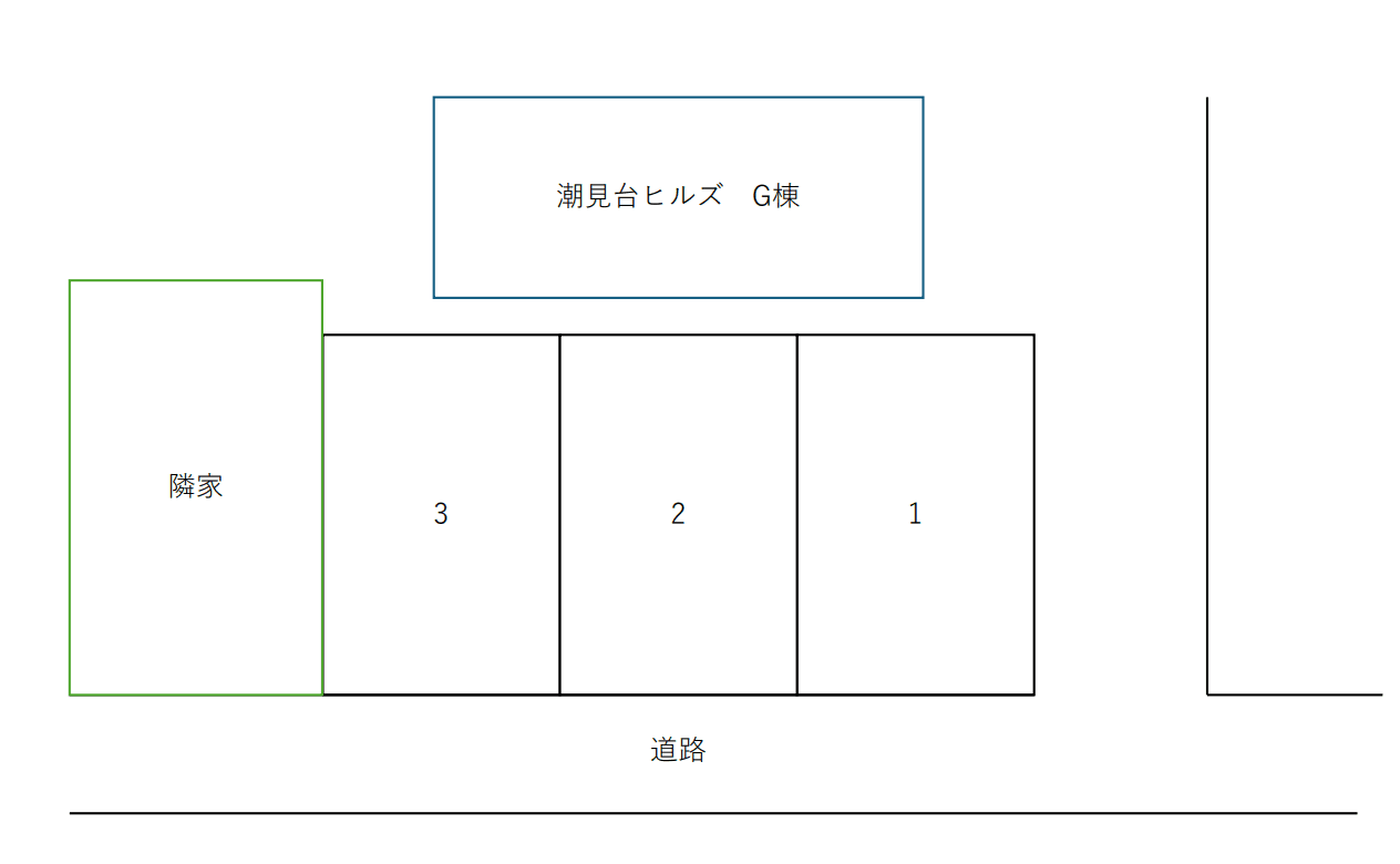 潮見台ヒルズ駐車場の駐車配置図