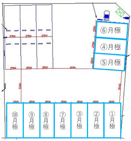 名古屋貴船第１の駐車配置図