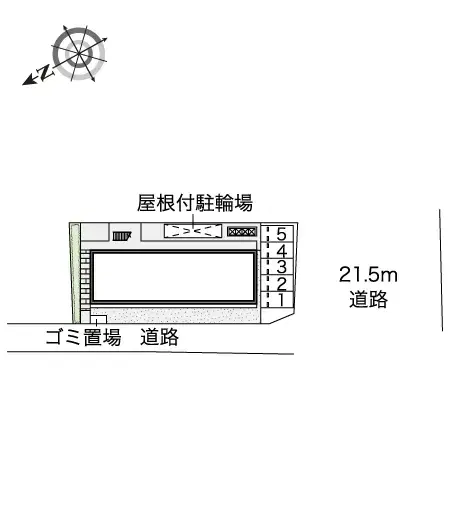 ソネットアルブル(45468)　敷地外駐車場の駐車配置図