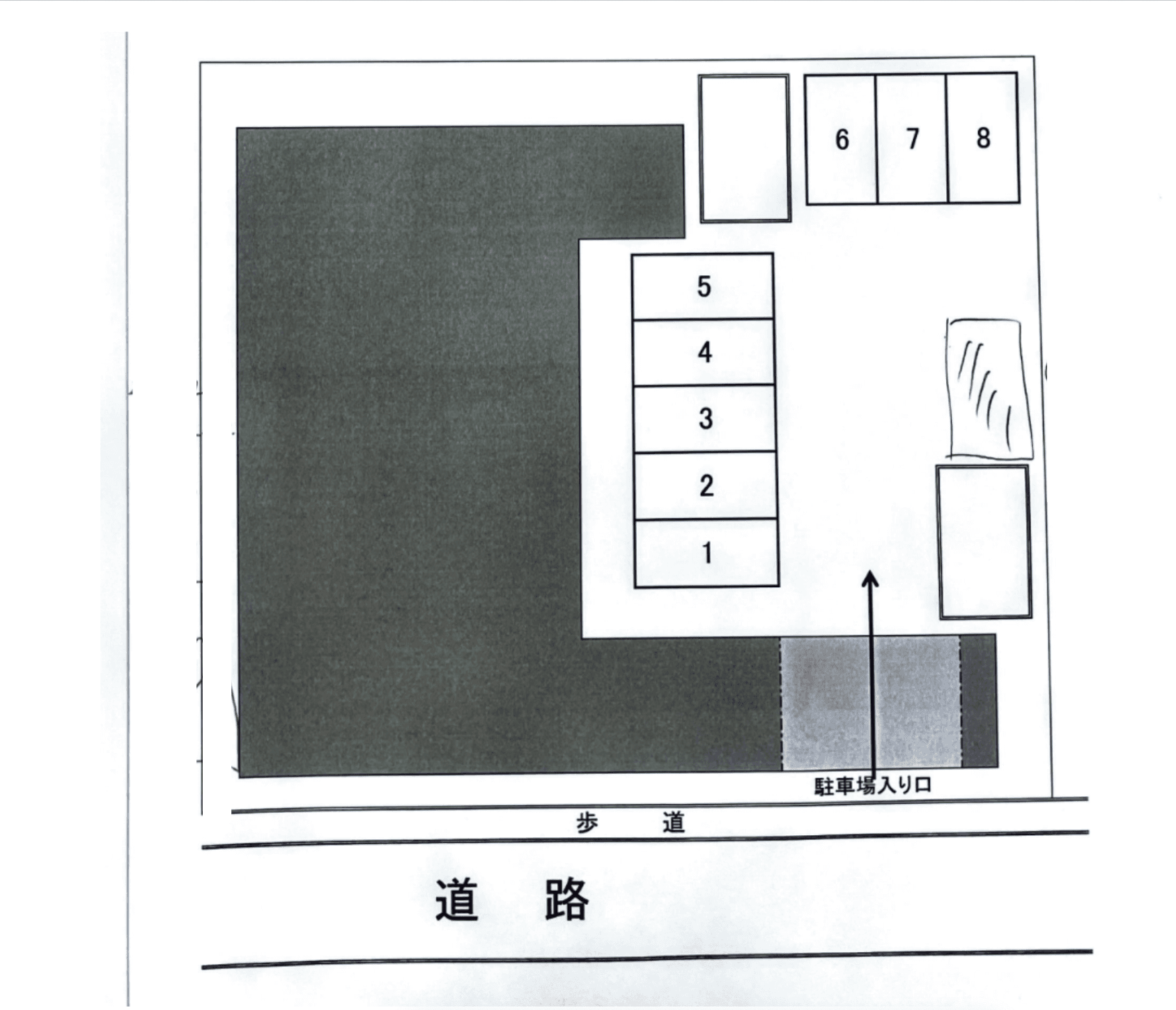 あい蘭道壱番館の駐車配置図