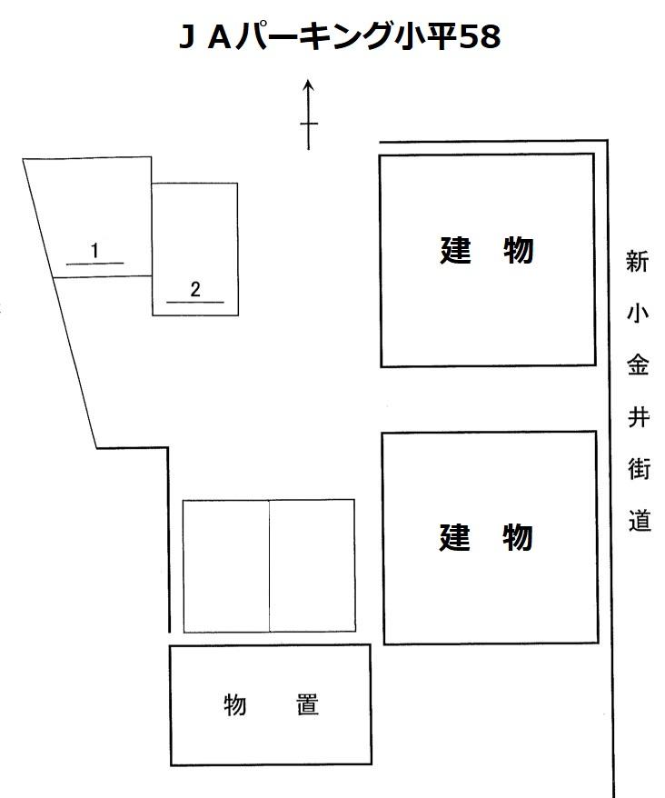 ＪＡパーキング小平58の駐車配置図