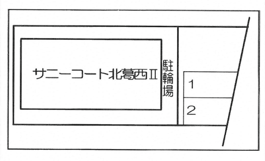 サニーコート第２駐車場の駐車配置図