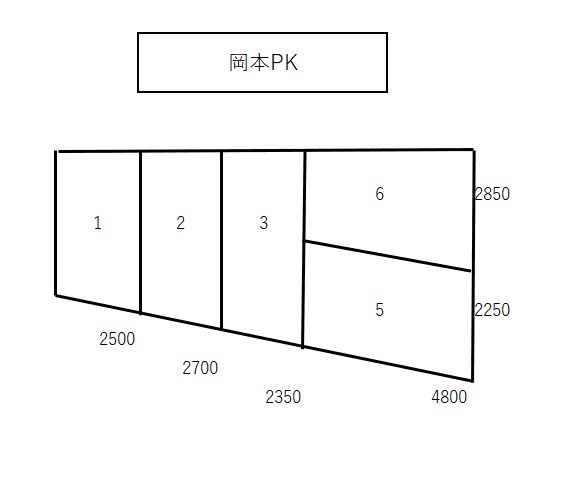 岡本PKの駐車配置図