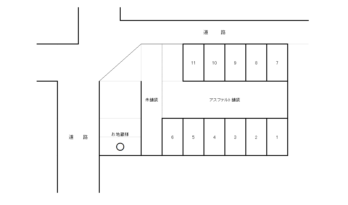 奈多自治会駐車場　NO2の駐車配置図