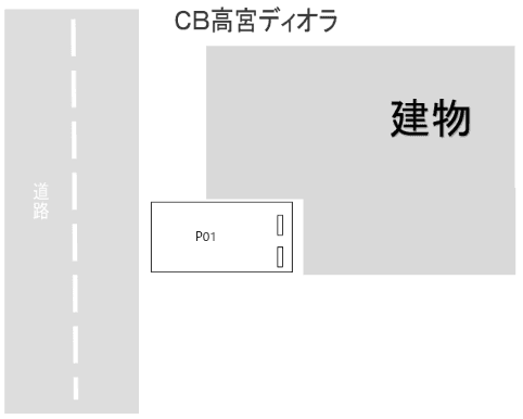 CB高宮ﾃﾞｨｵﾗの駐車配置図